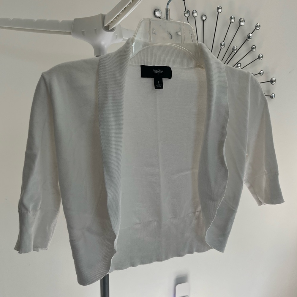 Mossimo ⚪️ White Bolero Shrug, Size Small